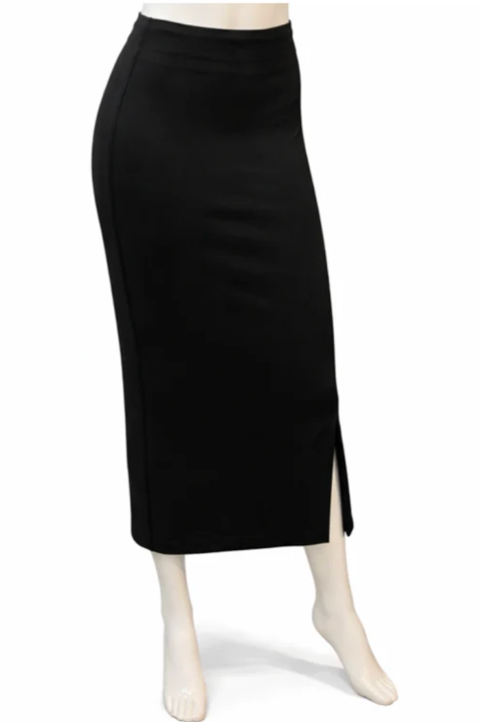 Fitted Midi Skirt with Slit #42417 – Carlyz Craze
