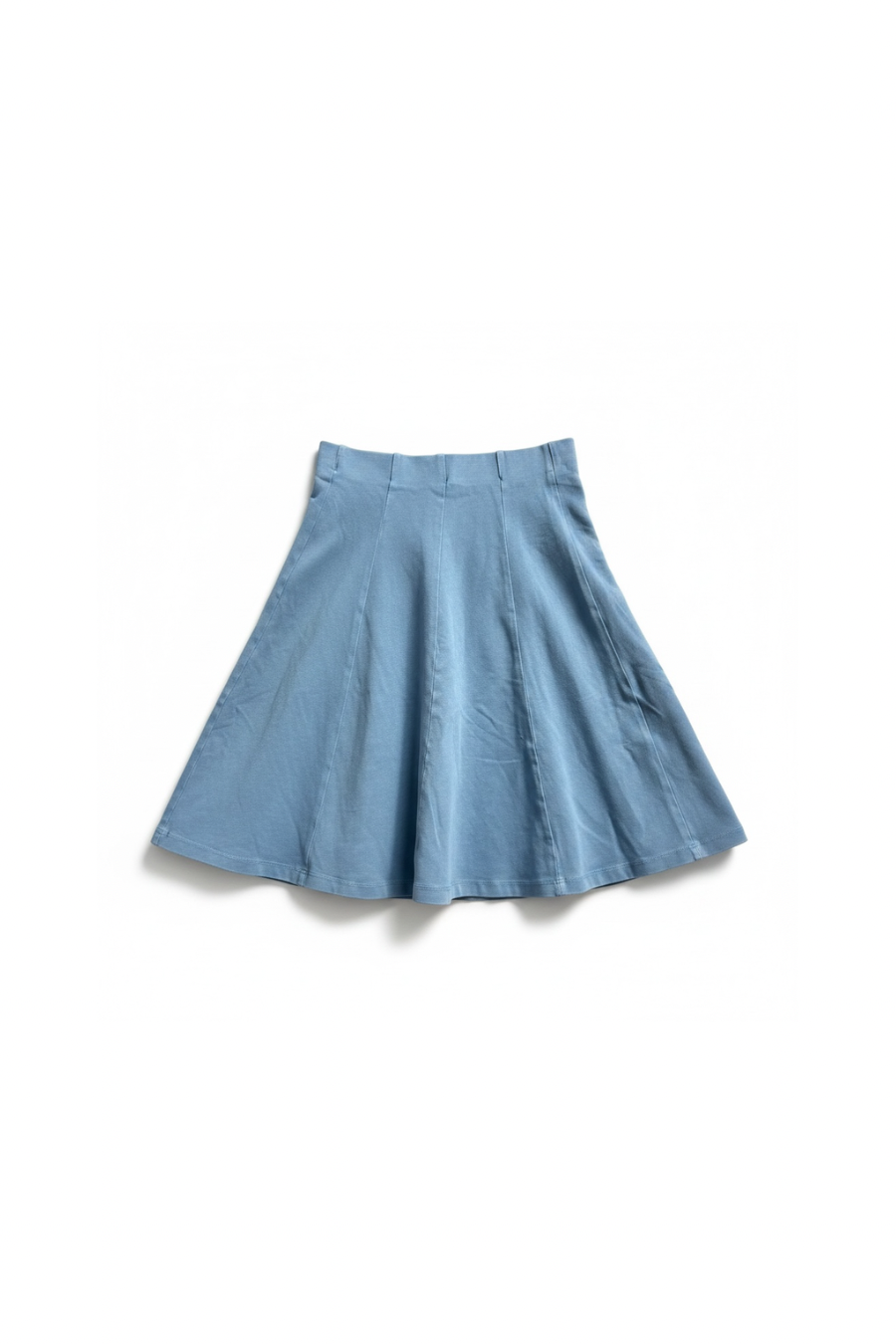 Girls Light Blue Mineral Wash Panel Skirt